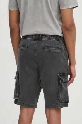 Medicine pantaloni scurti jeans barbati, culoarea gri