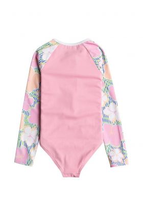 Roxy costum de baie dintr-o bucată pentru copii TINY FLOWERNE culoarea roz