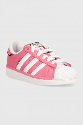 adidas Originals teniși din piele copii culoarea roz