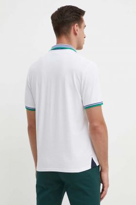 North Sails polo de bumbac culoarea alb, cu imprimeu, 692460