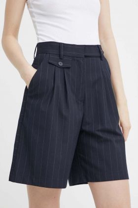 Alohas pantaloni scurti femei, culoarea albastru marin, modelator, high waist