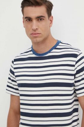 Pepe Jeans tricou din bumbac CABO barbati, culoarea albastru marin, modelator, PM509380