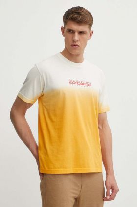 Napapijri tricou din bumbac S-Howard barbati, culoarea galben, modelator, NP0A4HQCY1J1