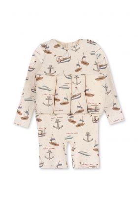Konges Sløjd costum de baie dintr-o bucată pentru copii culoarea bej