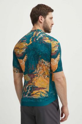Jack Wolfskin tricou de ciclism Gravex Printed culoarea verde, modelator