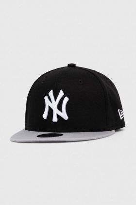 New Era șapcă din bumbac pentru copii NEW YORK YANKEES culoarea negru, cu imprimeu