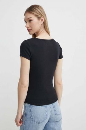 Abercrombie & Fitch tricou femei, culoarea negru