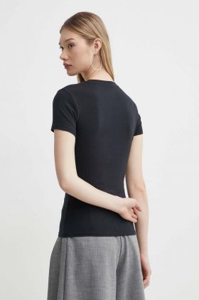 Abercrombie & Fitch tricou femei, culoarea negru