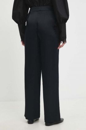 Answear Lab pantaloni femei, culoarea negru, lat, high waist