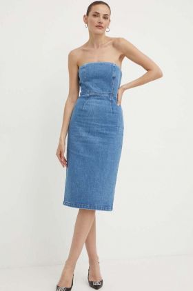 Bardot rochie jeans VANDA mini, mulata, 91355DB