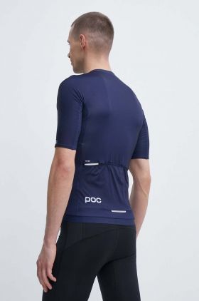 POC tricou de ciclism Pristine Jersey culoarea albastru marin, neted