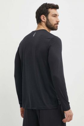 Under Armour longsleeve pentru alergare Streaker culoarea negru, neted