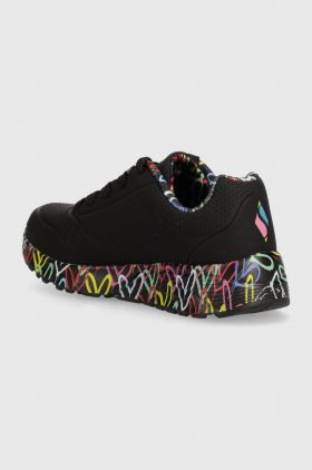 Skechers sneakers pentru copii UNO LITE LOVELY LUV culoarea negru, 314976L/BKMT