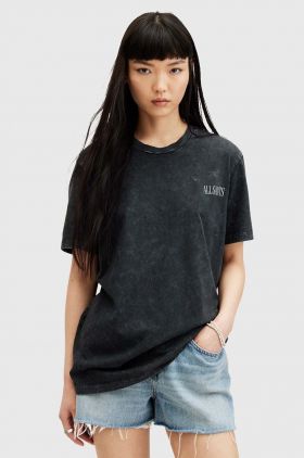 AllSaints tricou din bumbac MIC BF TEE femei, culoarea negru, W085JA