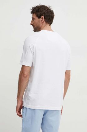 Boss Green tricou barbati, culoarea alb, cu imprimeu, 50512999