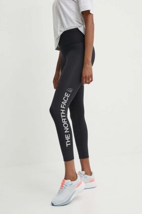 The North Face leggins sport Flex femei, culoarea negru, cu imprimeu, NF0A886KJK31