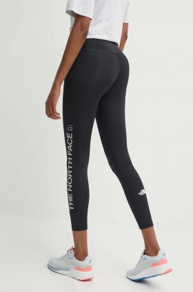 The North Face leggins sport Flex femei, culoarea negru, cu imprimeu, NF0A886KJK31