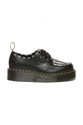 Dr. Martens pantofi de piele Ramsey Quad 3i femei, culoarea negru, cu platforma, DM31679195