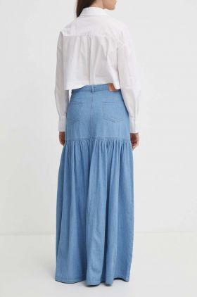 Pepe Jeans fusta MAXI SKIRT HW DNM REG maxi, evazati, PL901131R