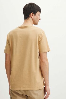 Medicine tricou din bumbac barbati, culoarea bej, cu imprimeu