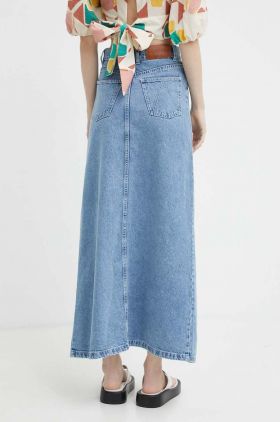 Alohas fusta jeans maxi, evazati