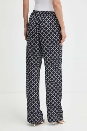 MICHAEL Michael Kors pantaloni femei, culoarea negru, drept, high waist