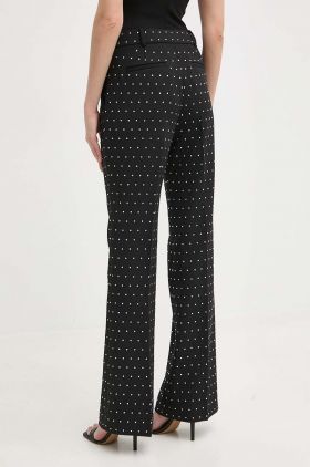 MICHAEL Michael Kors pantaloni femei, culoarea negru, mulata, high waist