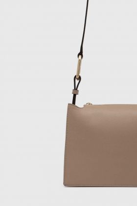 Furla poseta de piele culoarea bej