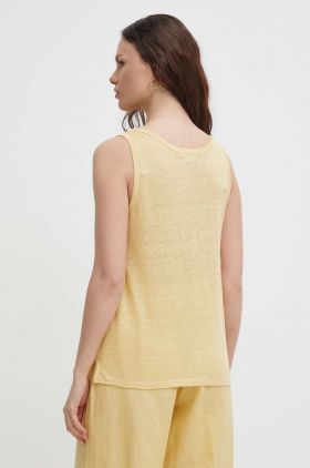 United Colors of Benetton top de in culoarea galben