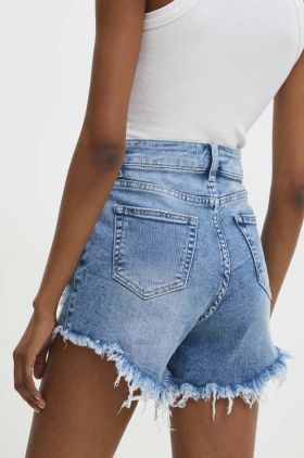 Answear Lab pantaloni scurti jeans femei, neted, high waist