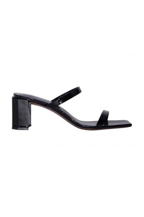 By Far slapi de piele Tanya femei, culoarea negru, cu toc drept, 19PFTNYSBLP
