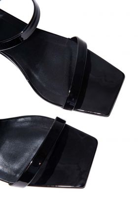 By Far slapi de piele Tanya femei, culoarea negru, cu toc drept, 19PFTNYSBLP