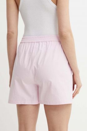 Résumé pantaloni scurti din bumbac AllanRS Shorts culoarea roz, neted, high waist, 20180951