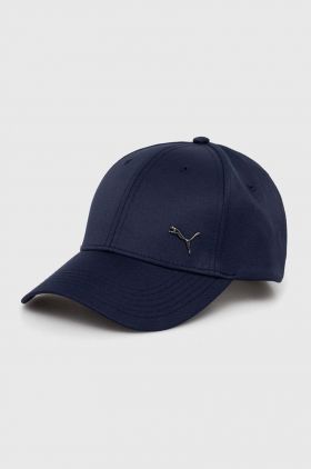 Puma șapcă de baseball pentru copii PUMA Metal Cat Cap Jr culoarea albastru marin, neted