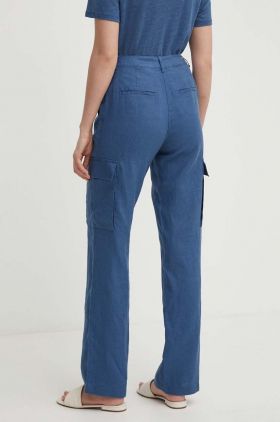 United Colors of Benetton pantaloni din in drept, high waist