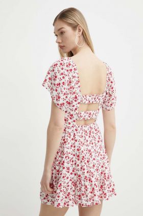 Hollister Co. rochie culoarea alb, mini, evazati