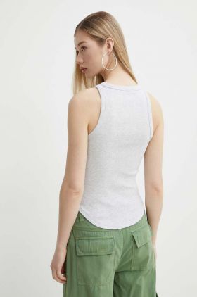 Abercrombie & Fitch top femei, culoarea gri