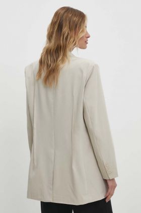 Answear Lab sacou culoarea bej, oversize, neted