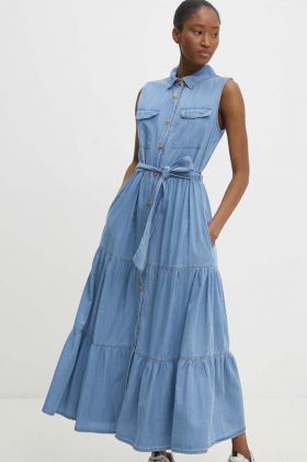 Answear Lab rochie jeans maxi, evazati