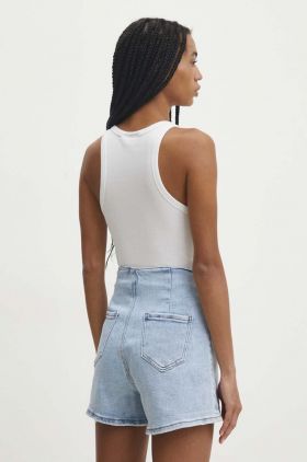 Answear Lab pantaloni scurti jeans femei, neted, high waist