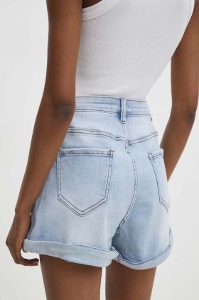 Answear Lab pantaloni scurti jeans femei, neted, high waist