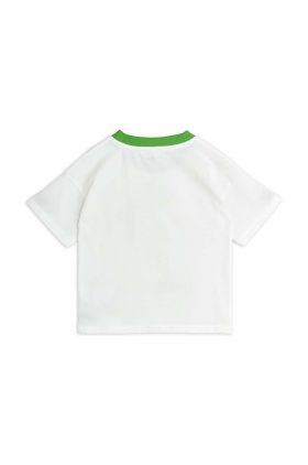 Mini Rodini tricou de bumbac pentru copii Dolphin culoarea alb, cu imprimeu