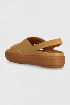 Crocs sandale Brooklyn Luxe Strap culoarea bej, 209407.2U3