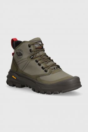 Palladium pantofi inalti PALLARIDER MID WP+ barbati, culoarea verde, 79108.309.M