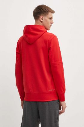 Nike bluza Los Angeles Angels barbati, culoarea rosu, cu glugă, cu imprimeu