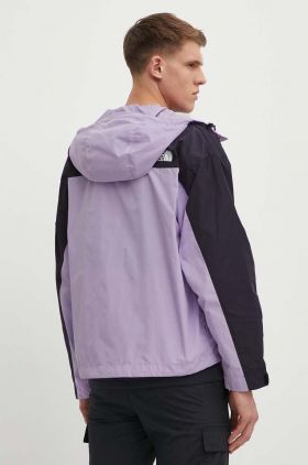 The North Face geaca barbati, culoarea violet, de tranzitie, oversize, NF0A879GVIB1