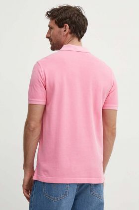 United Colors of Benetton polo de bumbac culoarea roz, neted