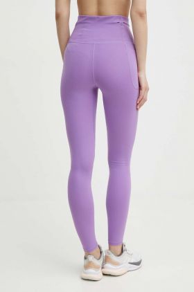 Under Armour leggins de antrenament Motion culoarea violet, neted