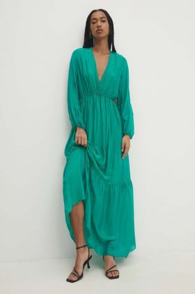 Answear Lab rochie culoarea verde, maxi, evazati