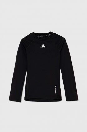 adidas longsleeve copii culoarea negru, cu imprimeu